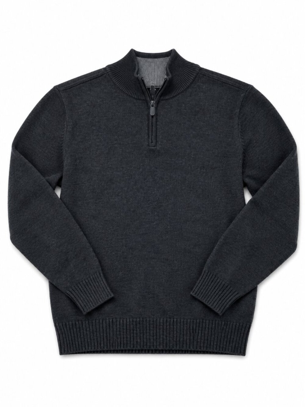 Oscar de la Renta Quarter Zip Sweater Grey XL